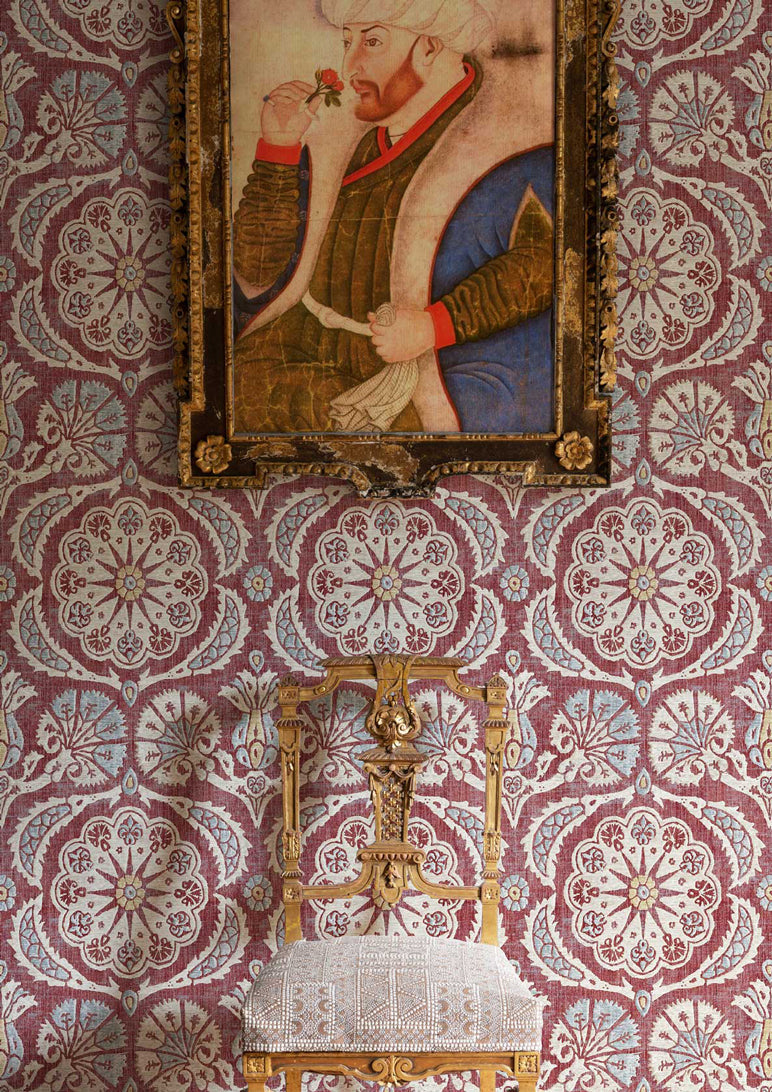 LW 300 567 Pasha Carnation Wallpaper by Lewis & Wood