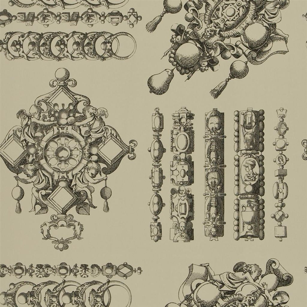 PCL020/02 La Main au Collet Belles Rives Wallpaper by Christian Lacroix