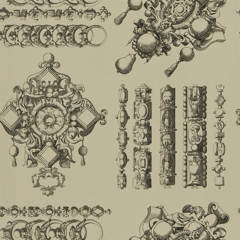 PCL020/02 La Main au Collet Belles Rives Wallpaper by Christian Lacroix