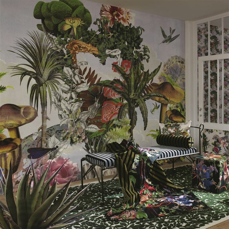 PCL7022/01 Jardin Des Reves Panoramic Histoires Naturelles Wallpaper by Christian Lacroix