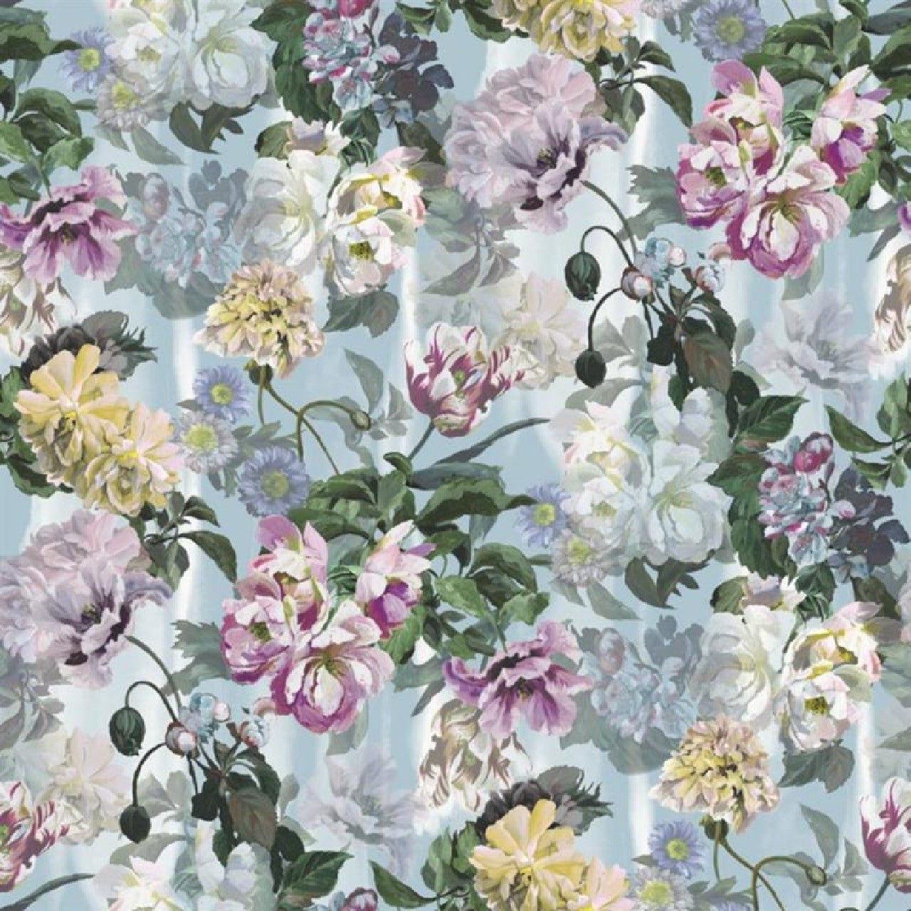 PDG1038/03 Delft Flower Grande Scenes and Murals Wallpaper By Designers Guild