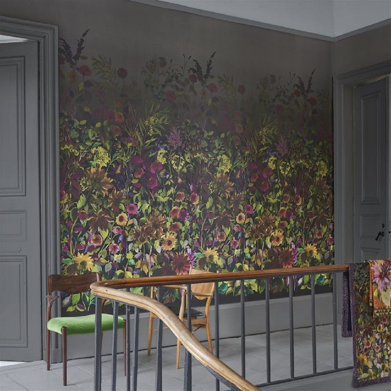 PDG1068/01 Indian Sunflower Scenes and Murals Wallpaper By Designers Guild