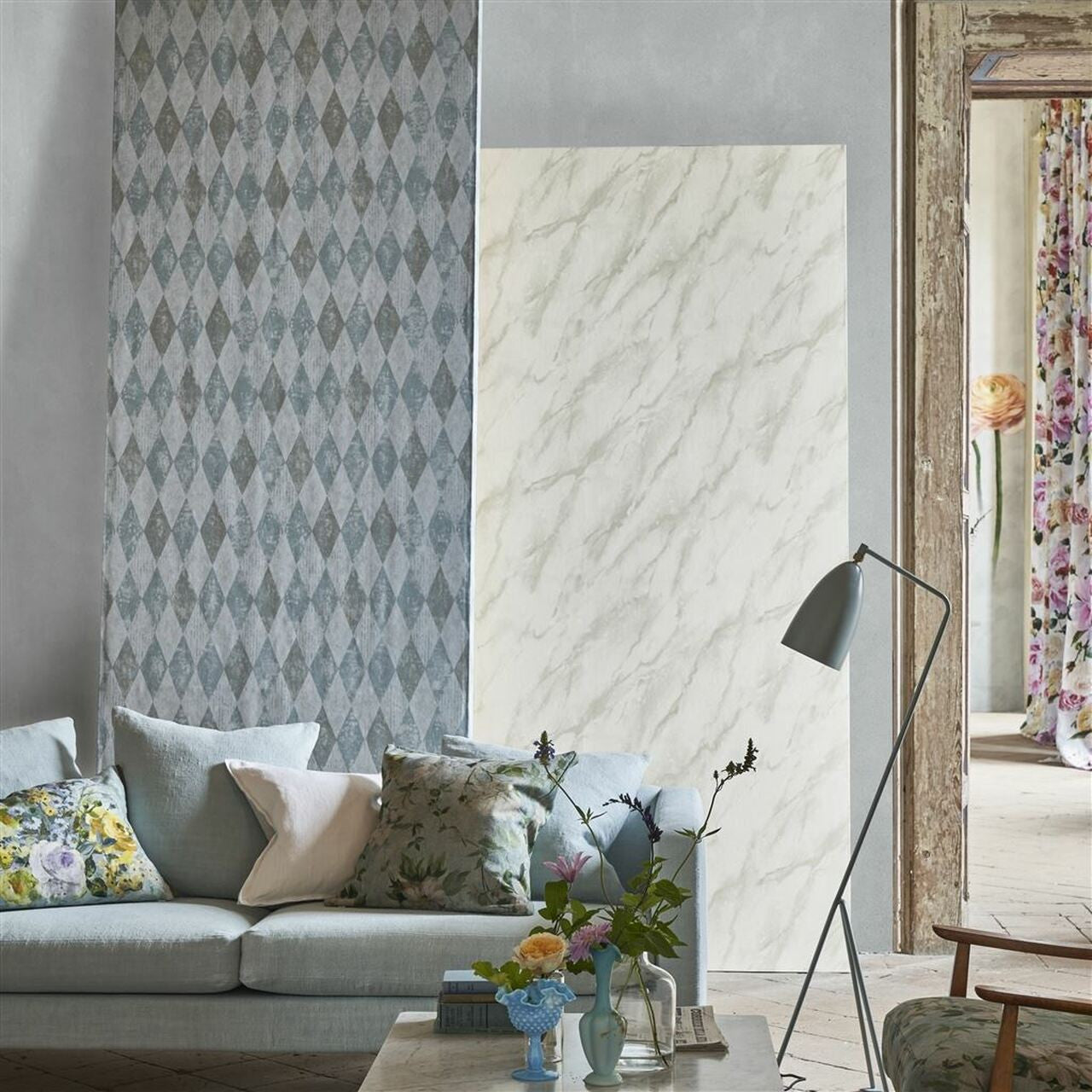 PDG1090/06 Arlecchino Foscari Fresco Wallpaper By Designers Guild