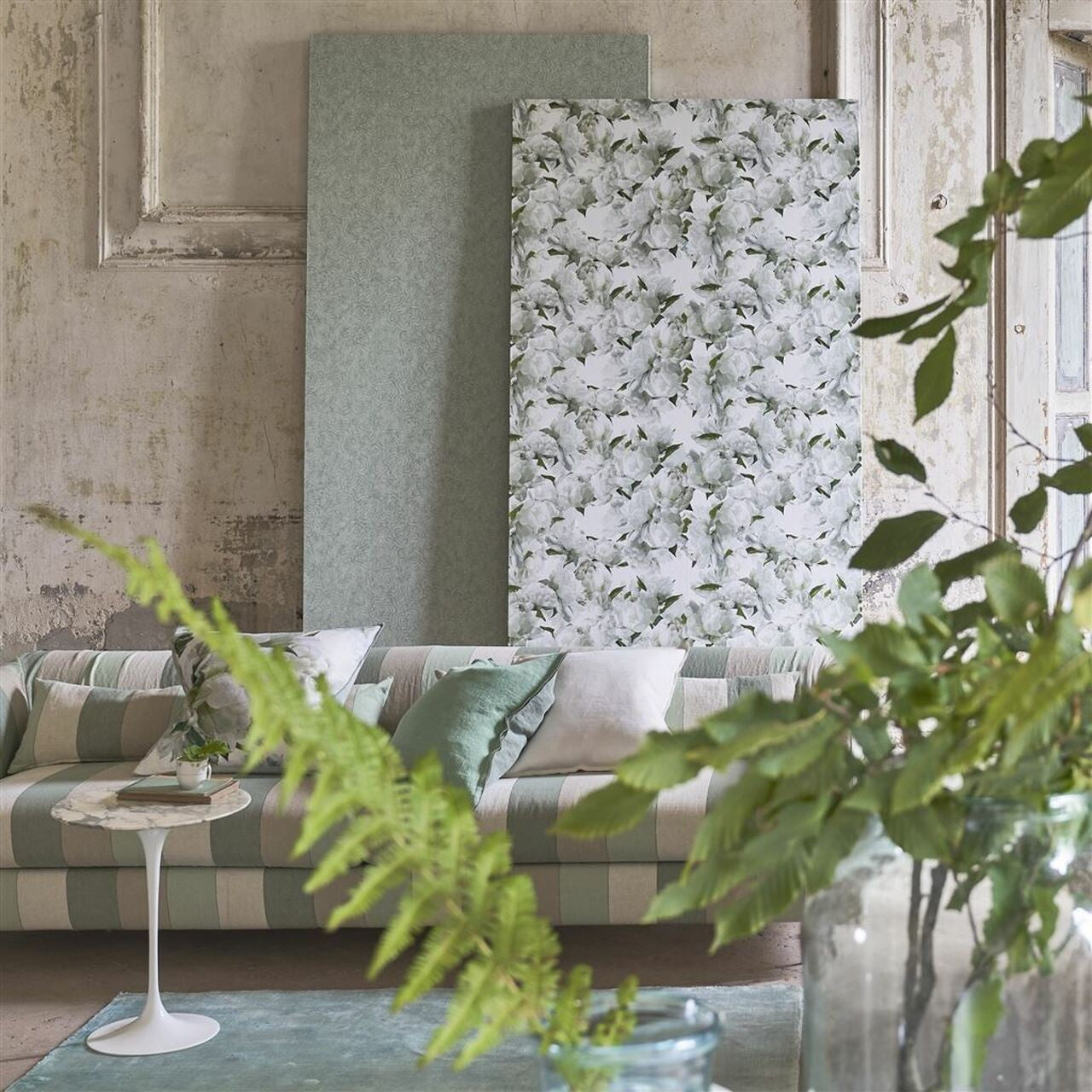 PDG1094/02 Peonia Foscari Fresco Wallpaper By Designers Guild