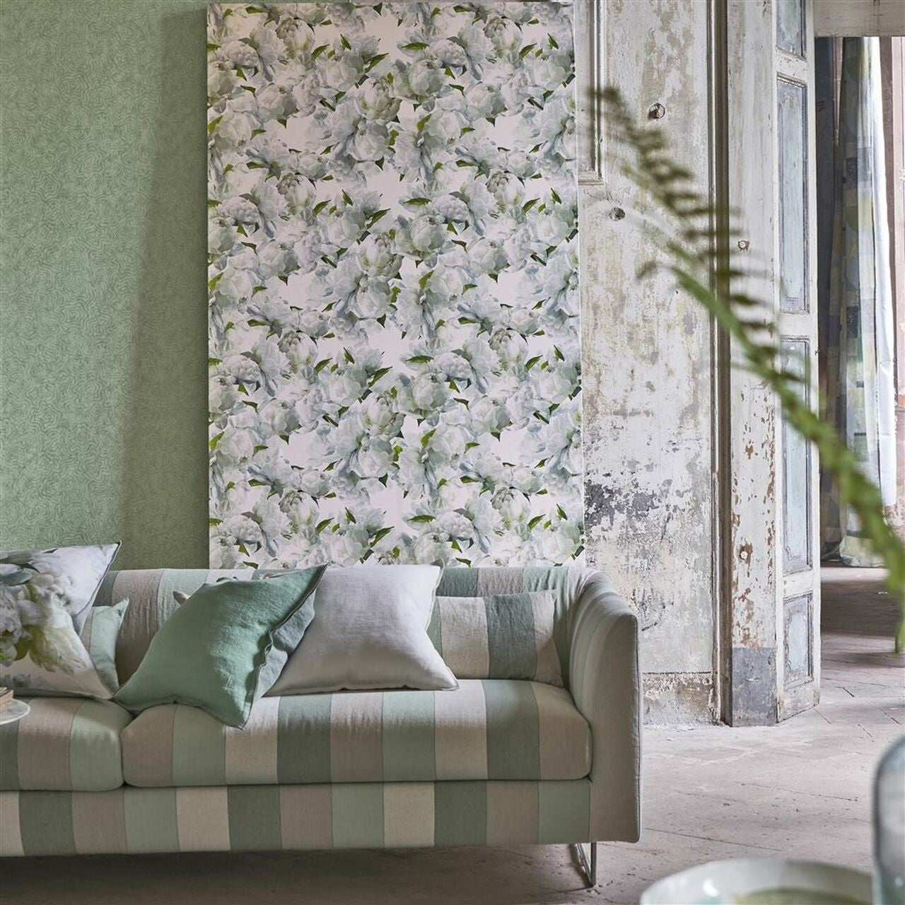 PDG1094/02 Peonia Foscari Fresco Wallpaper By Designers Guild
