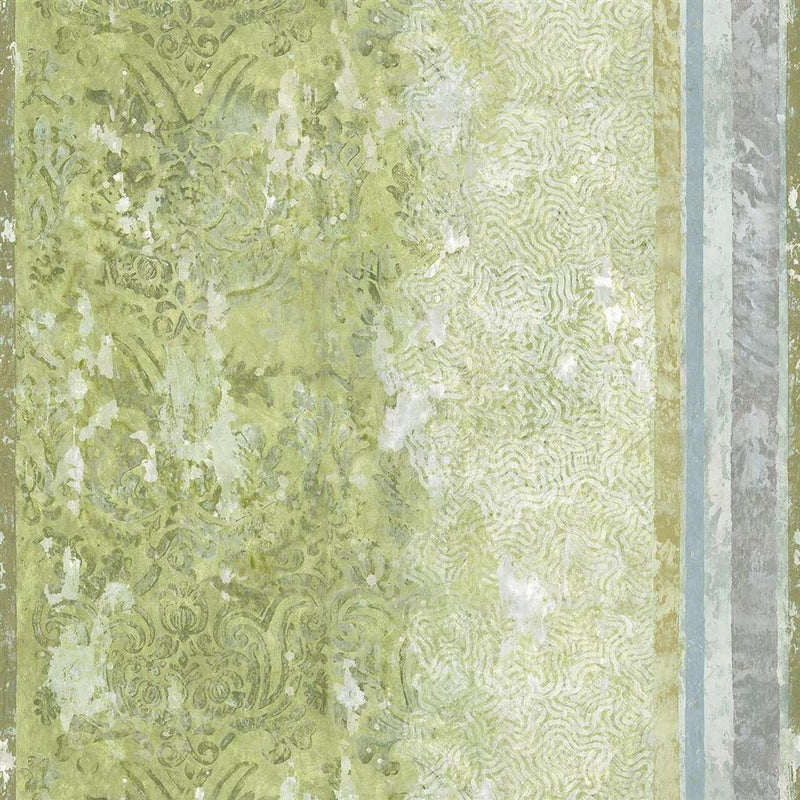 PDG1095/01 La Rotonda Foscari Fresco Scene 1 Olive Wallpaper By Designers Guild