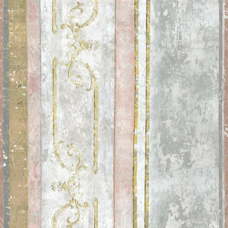 PDG1097/01 Foscari Fresco Scene 1 Tuberose Wallpaper By Designers Guild