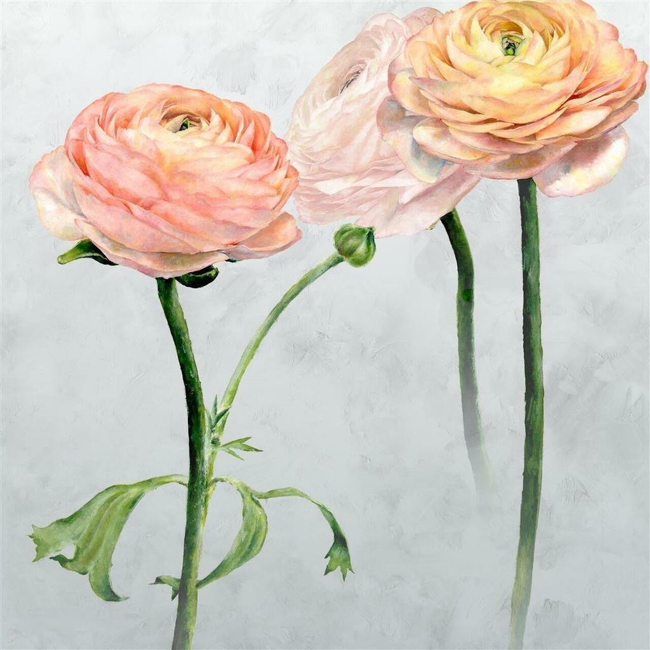 PDG1099/01 Tourangelle Scene 1 Peony Foscari Fresco Wallpaper By Designers Guild