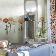 PDG1100/01 Tourangelle Scene 2 Foscari Peony Fresco Wallpaper By Designers Guild