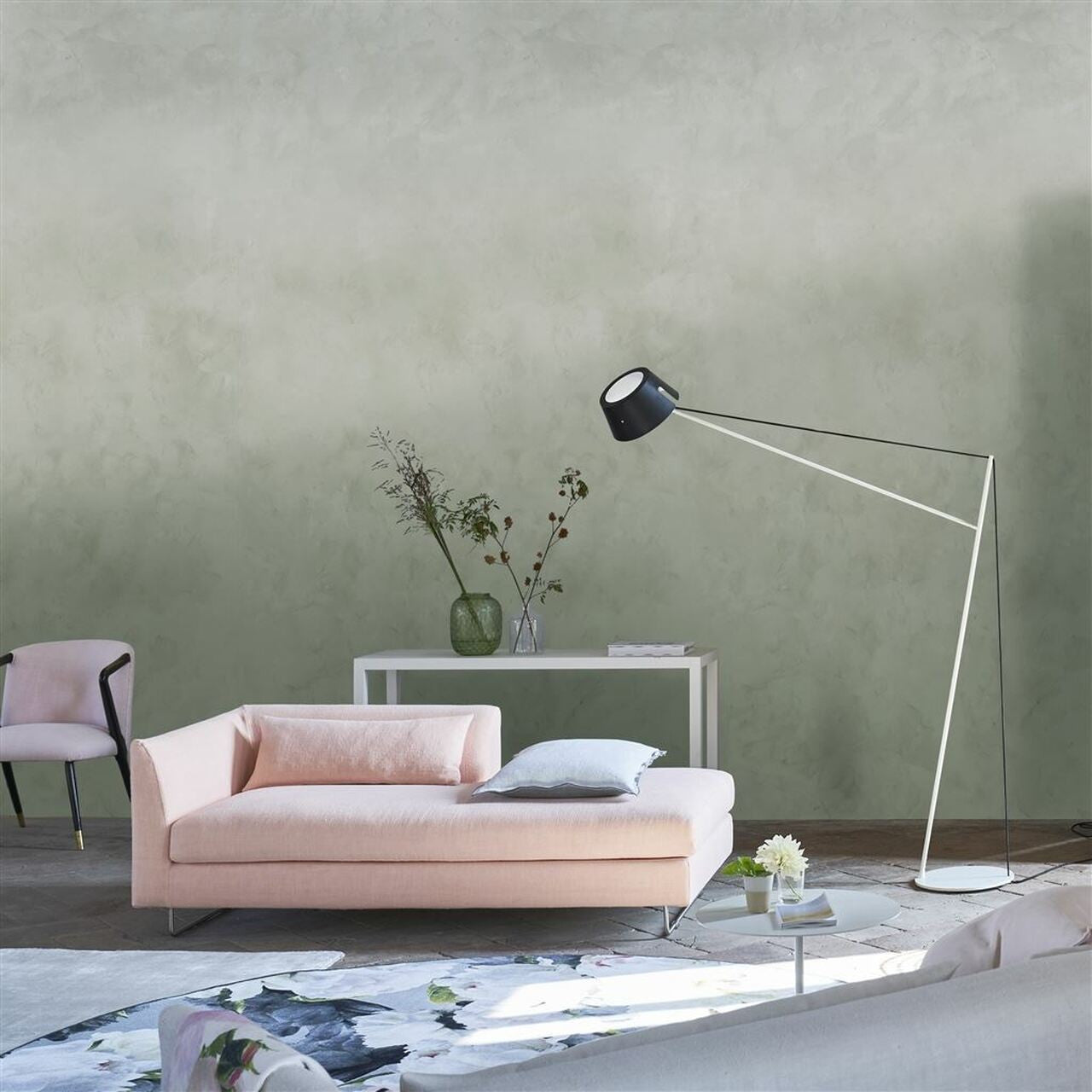 PDG1101/01 Tourangelle Zinc Foscari Fresco Wallpaper By Designers Guild