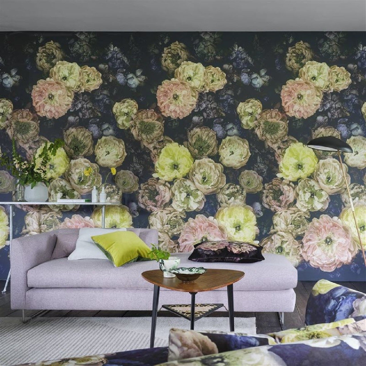 PDG1107/02 Le Poeme De Fleurs Scenes and Murals Wallpaper By Designers Guild