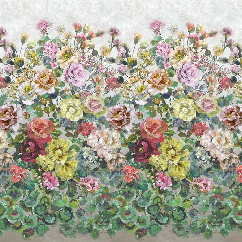 PDG1123/01 Grandiflora Rose Grasscloth Scenes and Murals II Wallpaper By Designers Guild