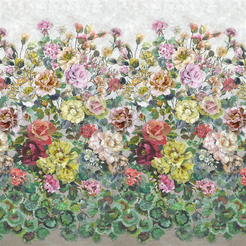 PDG1123/01 Grandiflora Rose Grasscloth Scenes and Murals II Wallpaper By Designers Guild