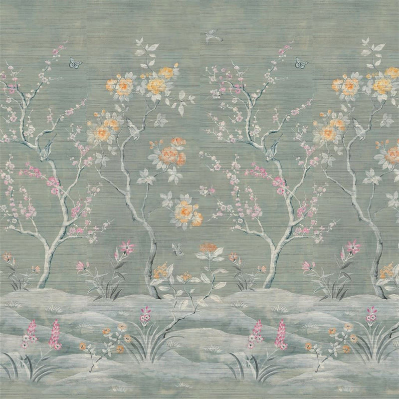 PDG1145/01 Manohari Grasscloth Scenes and Murals II Wallpaper By Designers Guild