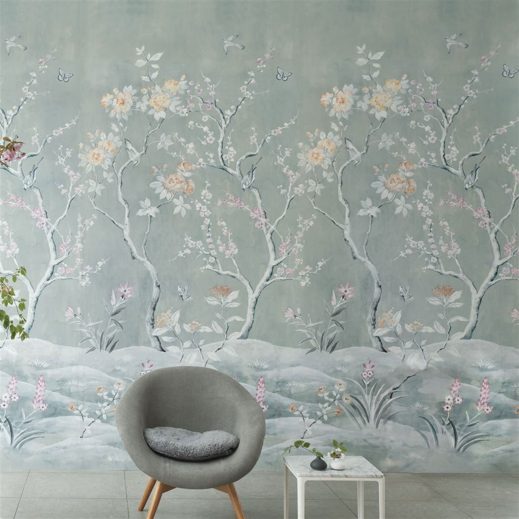 PDG1145/01 Manohari Grasscloth Scenes and Murals II Wallpaper By Designers Guild