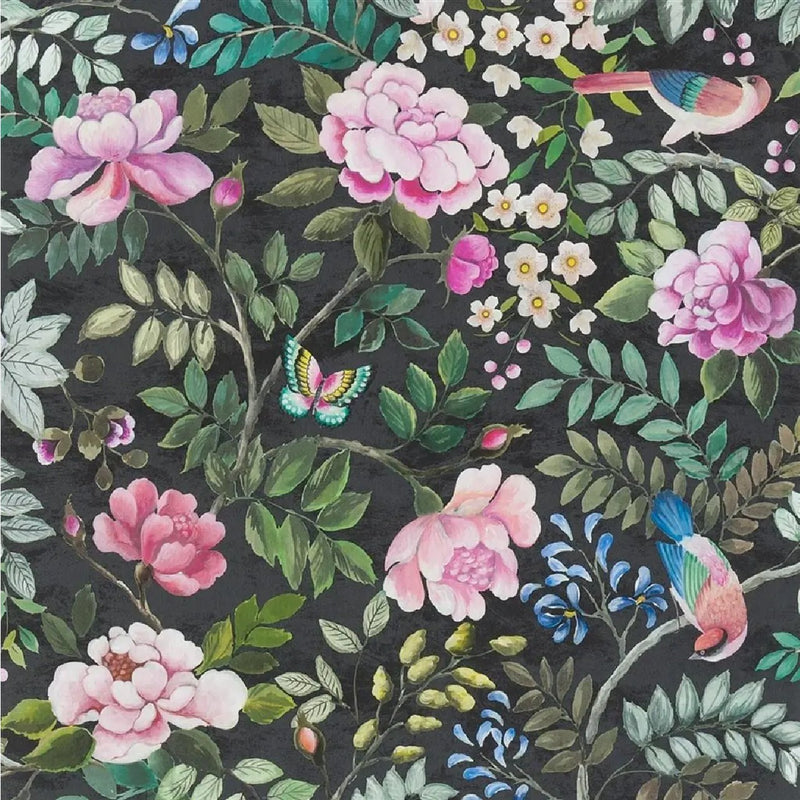 PDG1146/02 Porcelaine De Chine Noir Wallpaper by Designers Guild