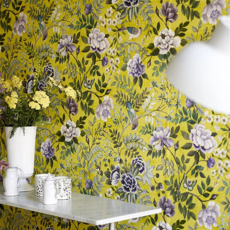 PDG1146/03 Porcelaine De Chine Alchemilla Wallpaper by Designers Guild