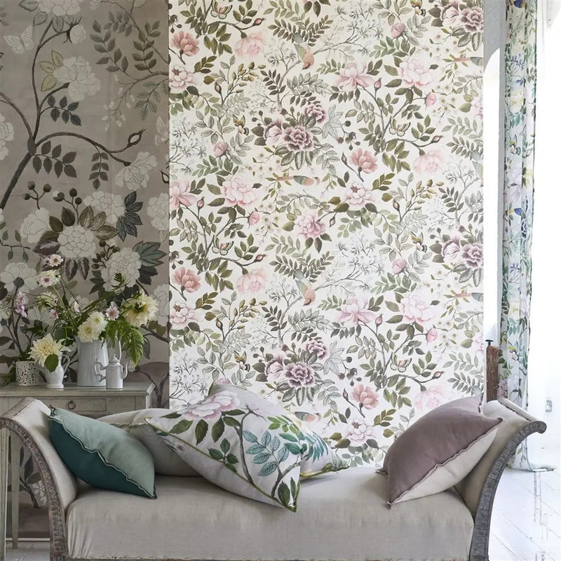 PDG1146/07 Porcelaine De Chine Peony Wallpaper by Designers Guild