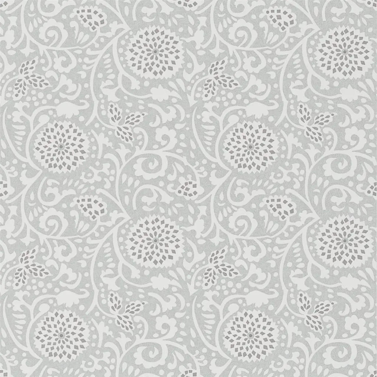 PDG1147/02 Shaqui Porcelaine De Chine Platinum Wallpaper by Designers Guild
