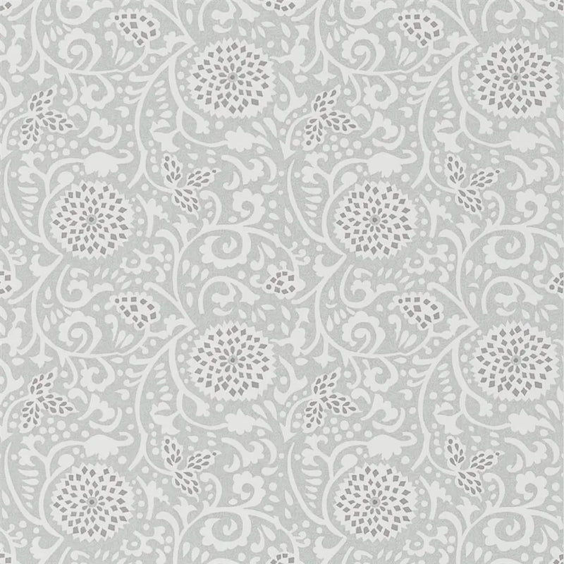PDG1147/02 Shaqui Porcelaine De Chine Platinum Wallpaper by Designers Guild