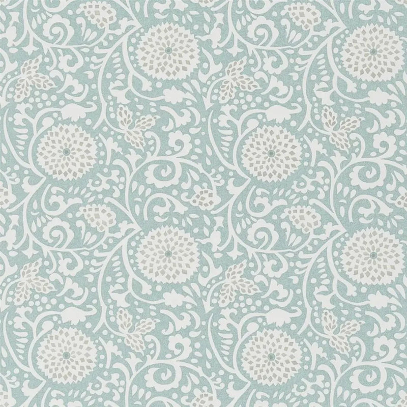 PDG1147/03 Shaqui Porcelaine De Chine Eau de Nil Wallpaper by Designers Guild