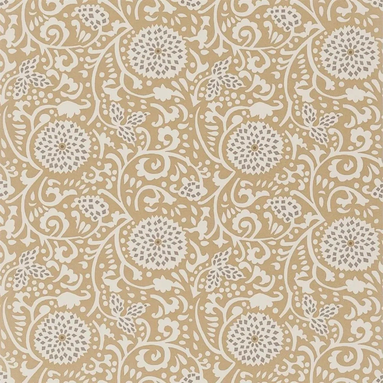 PDG1147/04 Shaqui Porcelaine De Chine Gold Wallpaper by Designers Guild