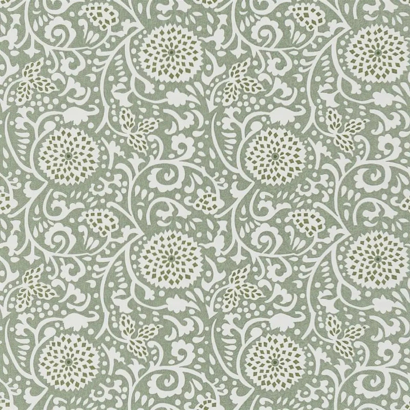 PDG1147/05 Shaqui Porcelaine De Chine Vintage Green Wallpaper by Designers Guild