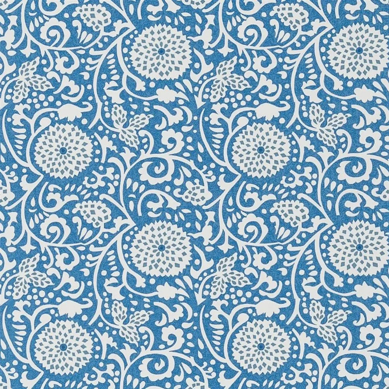 PDG1147/07 Shaqui Porcelaine De Chine Cobalt Wallpaper by Designers Guild