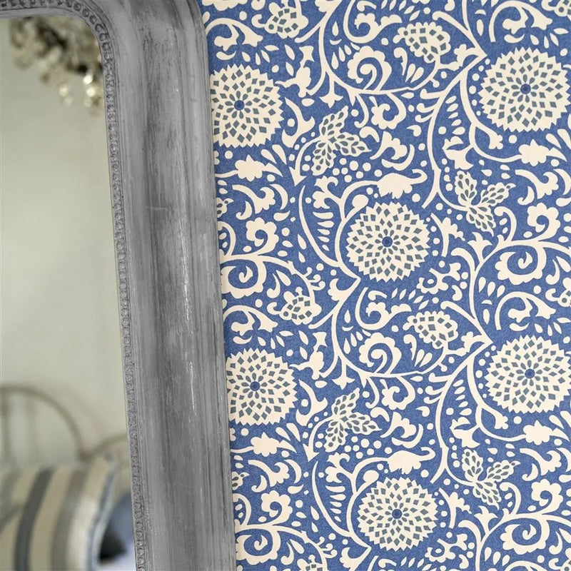 PDG1147/07 Shaqui Porcelaine De Chine Cobalt Wallpaper by Designers Guild