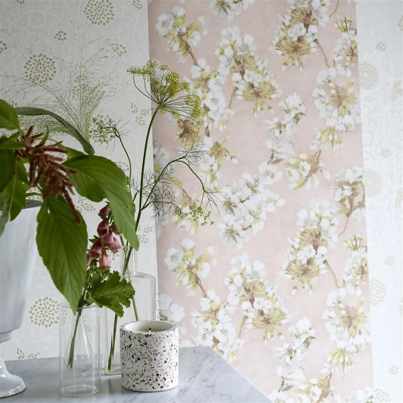 PDG1148/04 Fleur D'Assam Porcelaine De Chine Cameo Wallpaper by Designers Guild