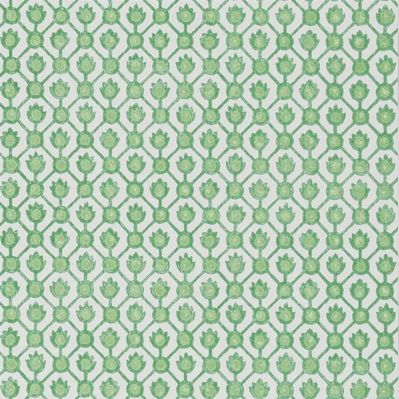 PDG1150/06 Jaal Porcelaine De Chine Emerald Wallpaper by Designers Guild
