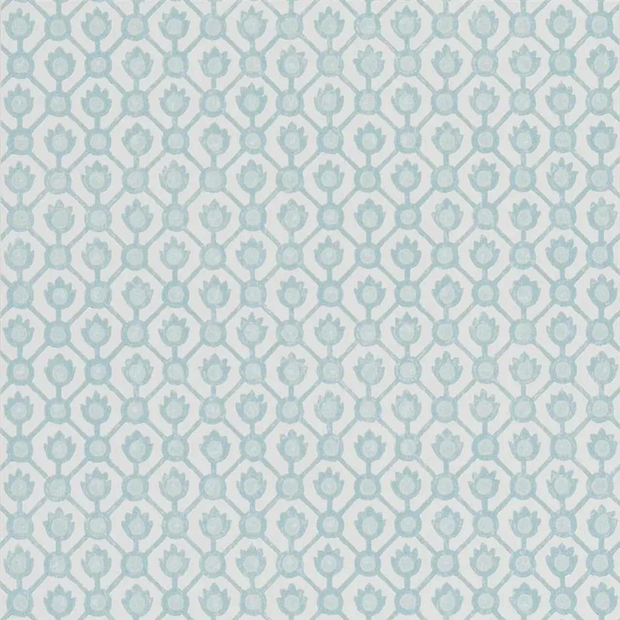 PDG1150/07 Jaal Porcelaine De Chine Eau de Nil Wallpaper by Designers Guild