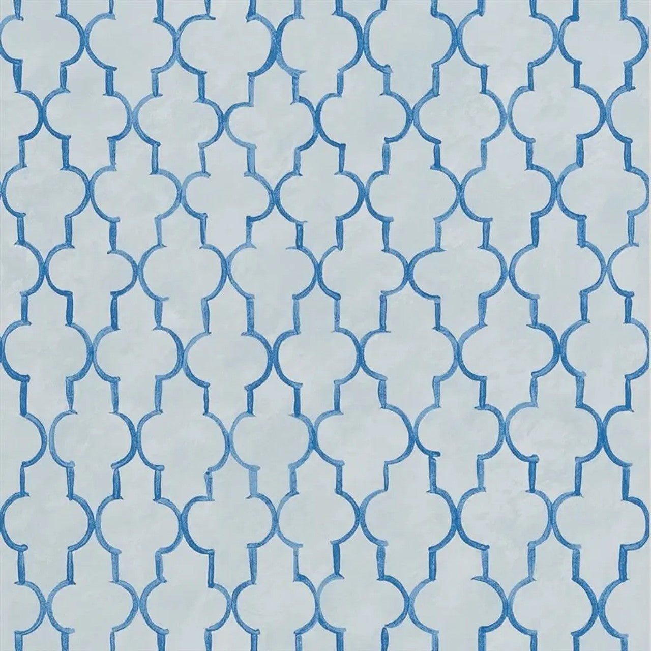 PDG1151/04 Pergola Trellis Porcelaine De Chine Cobalt Wallpaper by Designers Guild