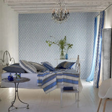 PDG1151/04 Pergola Trellis Porcelaine De Chine Cobalt Wallpaper by Designers Guild