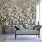 PDG1152/02 Fleur Orientale Porcelaine De Chine Pale Birch Wallpaper by Designers Guild