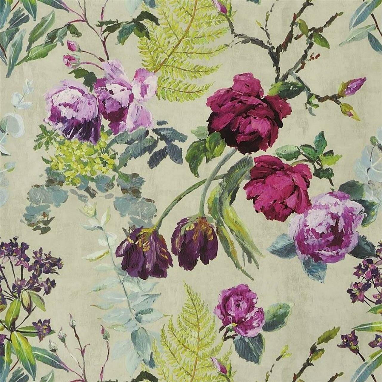 PDG678/03 Tulipani Caprifoglio Wallpaper by Designers Guild