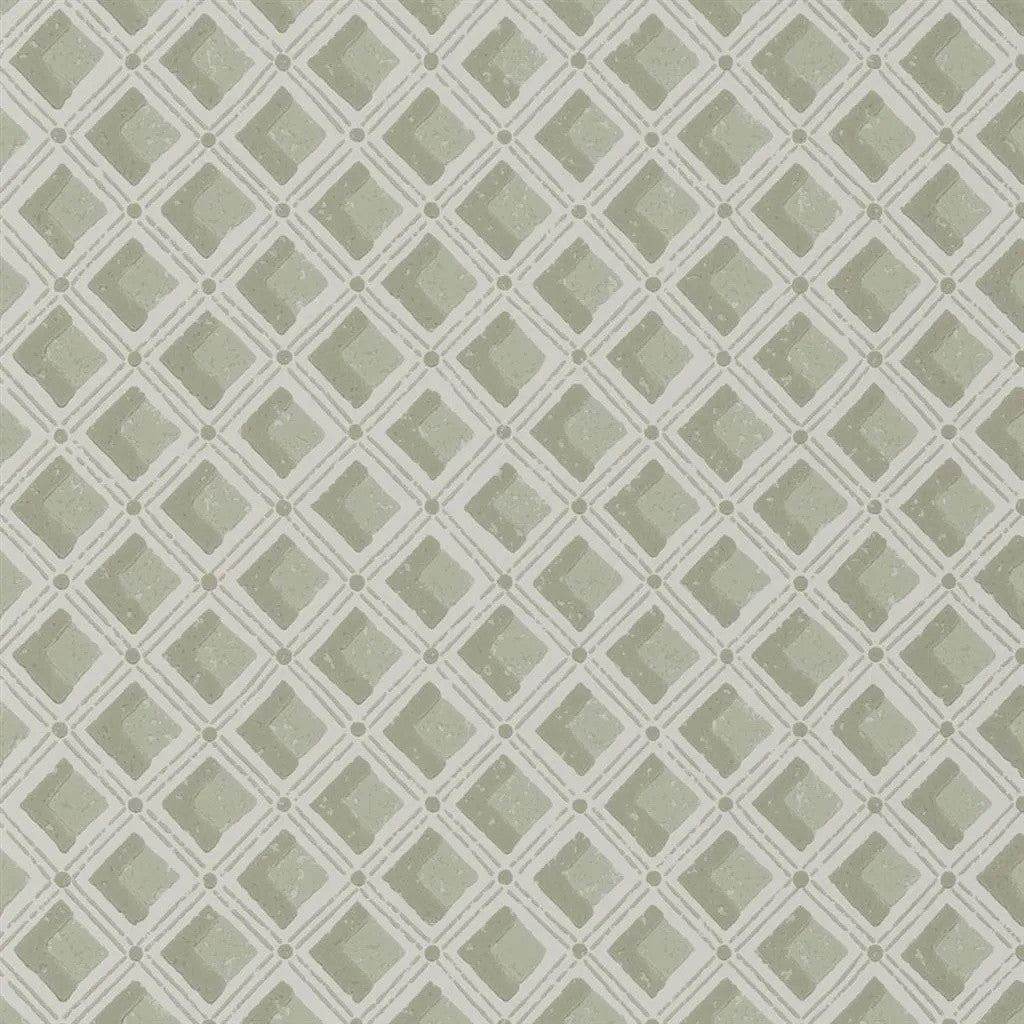 PEH0002/04 Amsee Geometric English Heritage Lichen Wallpaper by Designers Guild