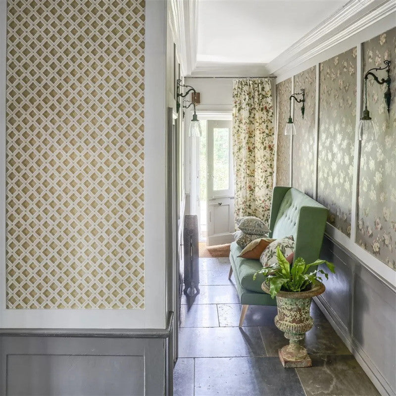 PEH0002/06 Amsee Geometric English Heritage Sandstone Wallpaper by Designers Guild