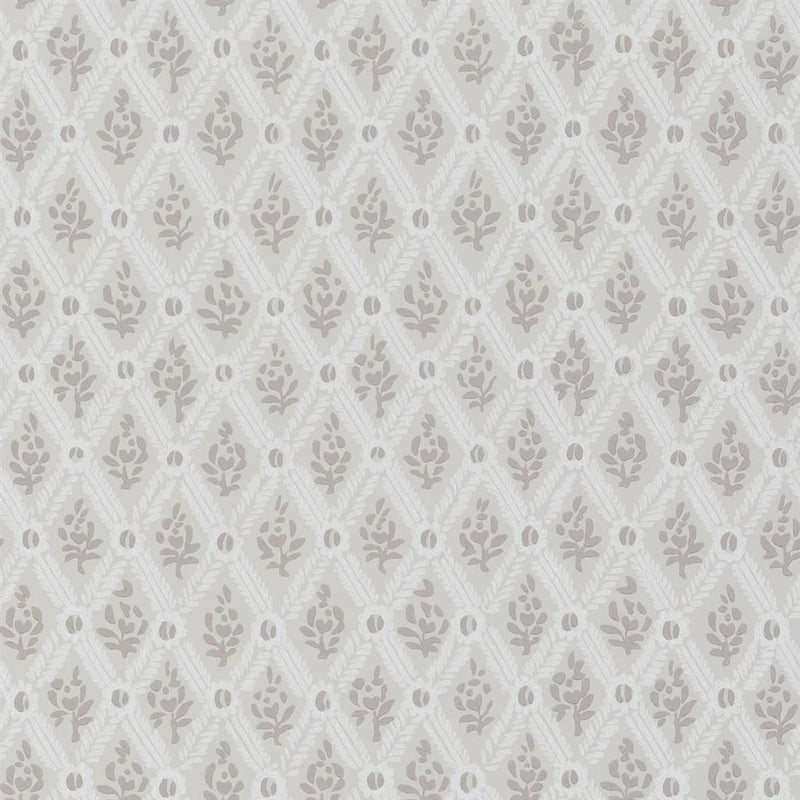 PEH0003/01 St John Street Trellis English Heritage Limestone Wallpaper by Designers Guild