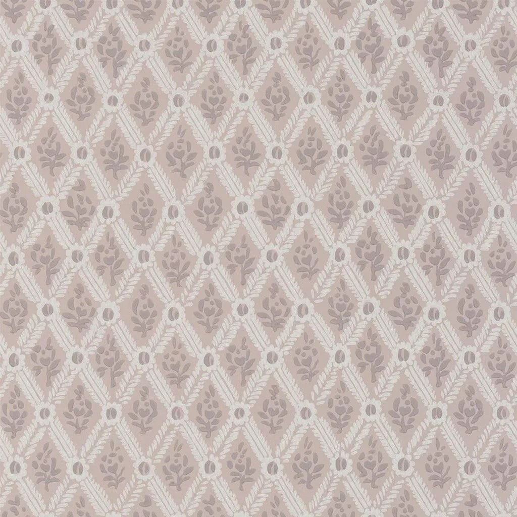 PEH0003/02 St John Street Trellis English Heritage Vintage Rose Wallpaper by Designers Guild