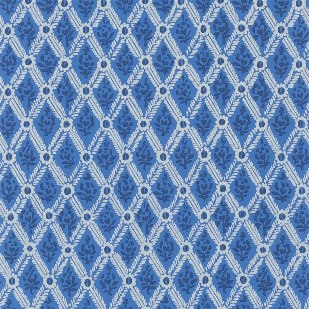 PEH0003/07 St John Street Trellis English Heritage Ink Wallpaper by Designers Guild