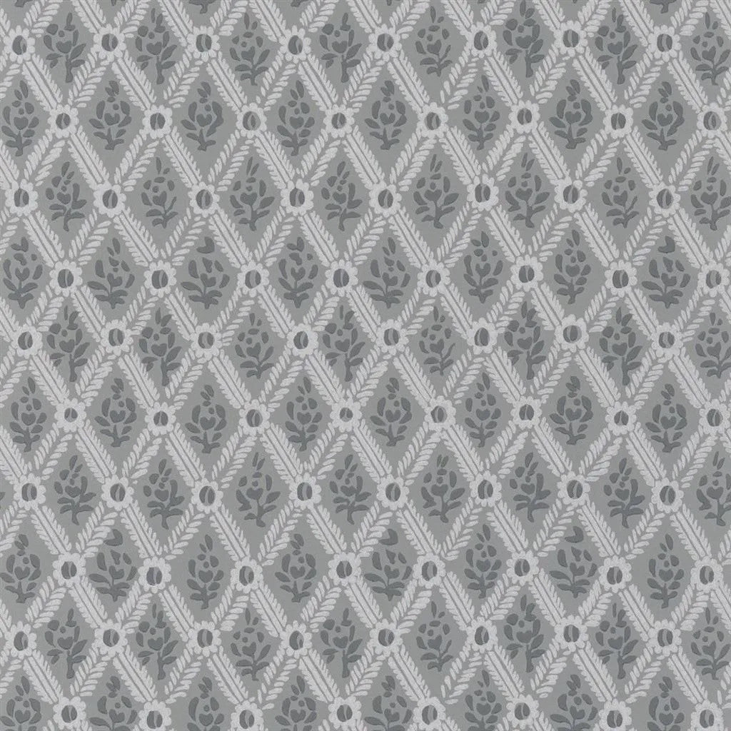 PEH0003/08 St John Street Trellis English Heritage Slate Wallpaper by Designers Guild