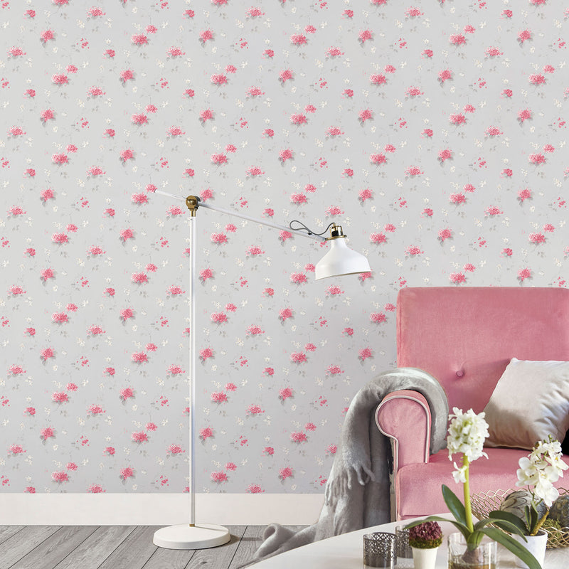 PF38107 Hortensia Trail Pretty Prints Wallpaper By Galerie