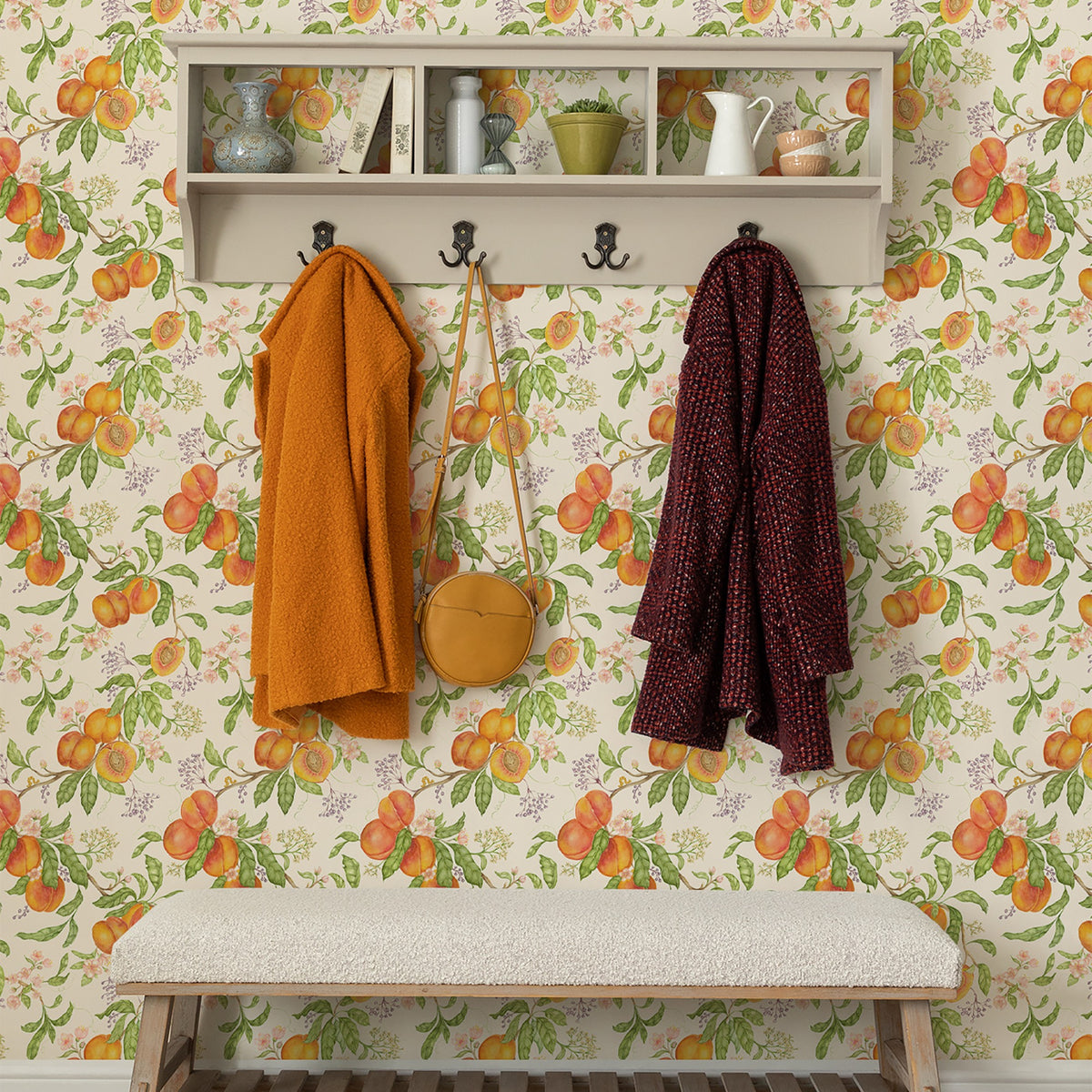 Peach Harvest Orange Wallpaper by Voyage Maison | PHARVES/WPO/MUL