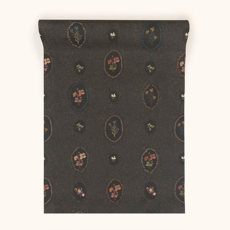 W-BS-CO-M-25-70 Bibury Sprig Midnight Wallpaper by Parker & Jules