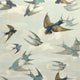Chimney Swallows Picture Book Papers Sky Blue Wallpaper by John Derian