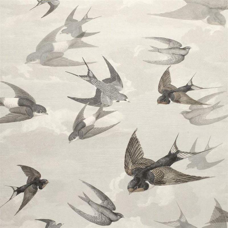 PJD6003/02 Chimney Swallows Picture Book Papers Dusk Wallpaper by John Derian