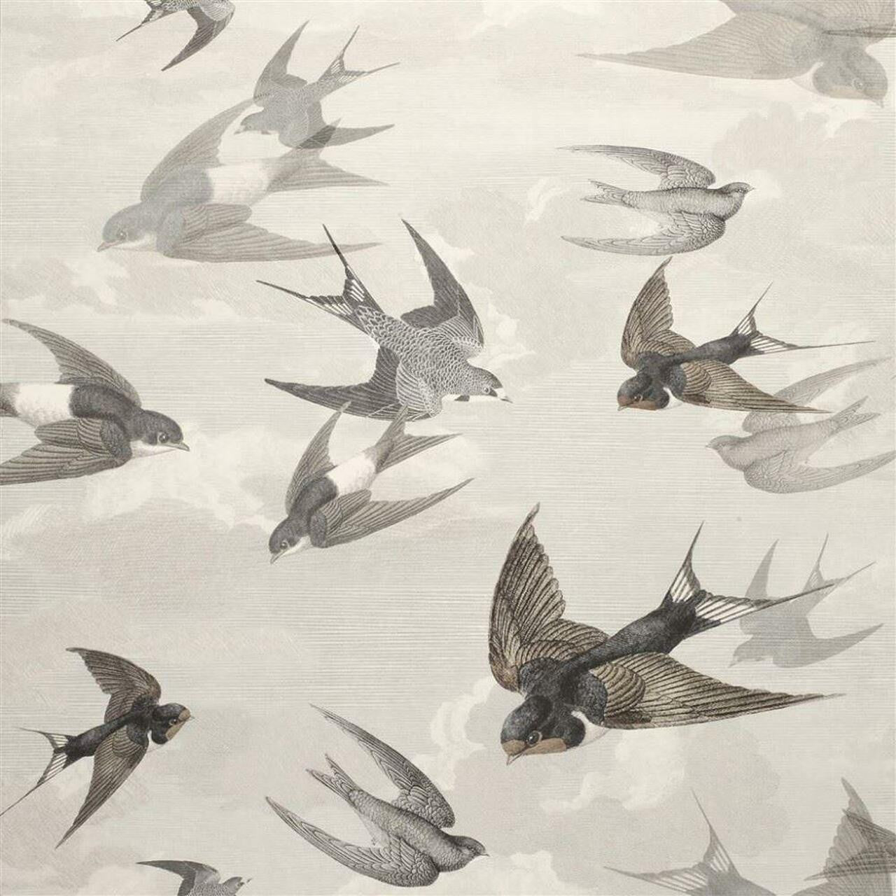 PJD6003/02 Chimney Swallows Dusk Picture Book Paper Wallpaper by Designers Guild