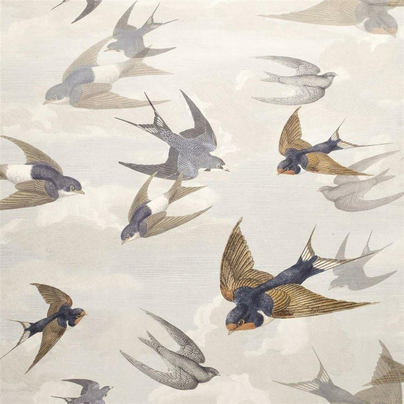 PJD6003/04 Chimney Swallows Dawn Picture Book Paper Wallpaper by Designers Guild