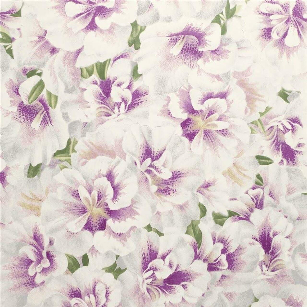 PJD6004/02 Variegated Azalea Picture Book Papers Violet Wallpaper by John Derian